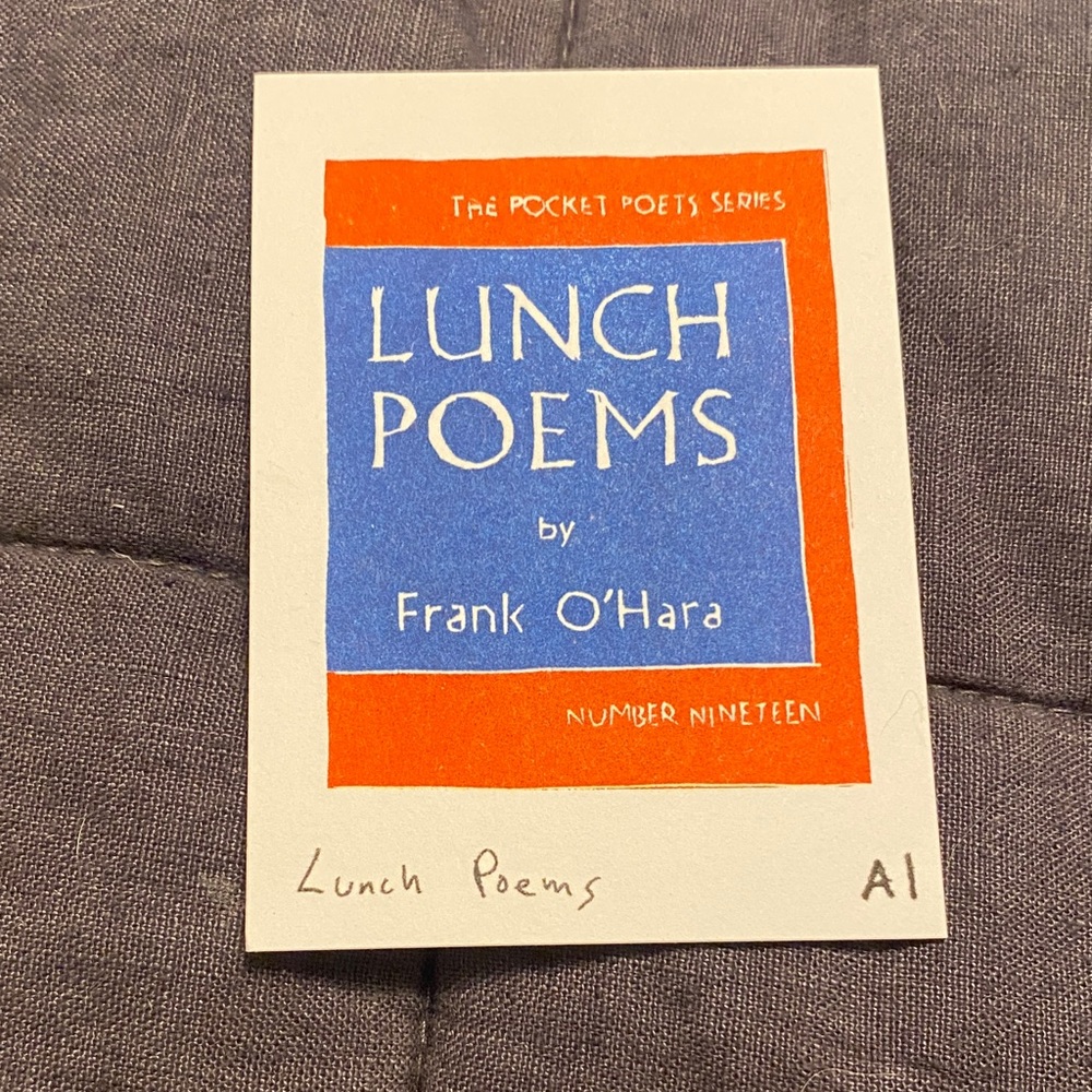 Lunch Poems Art Print - Blue and Orange
